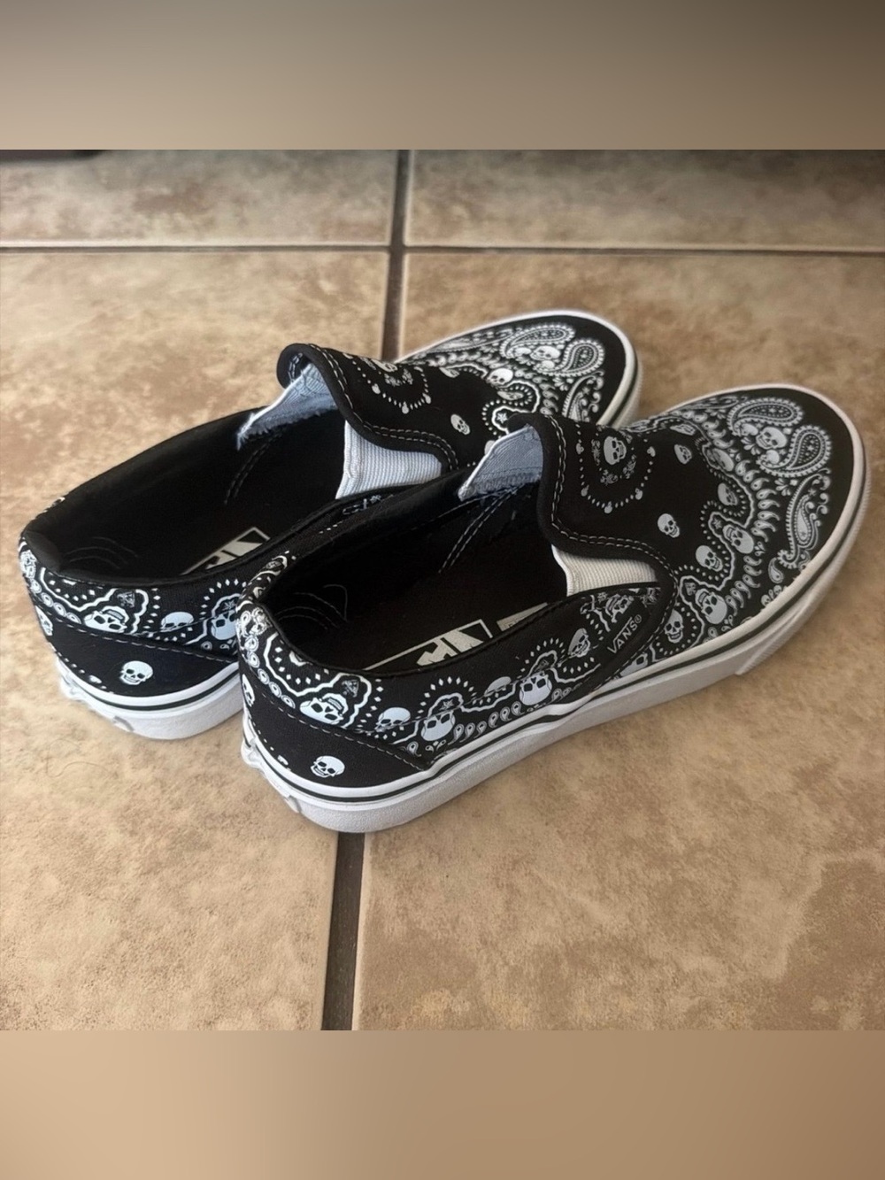 Vans Skull Paisley Slip-Ons - Picture 2 of 2